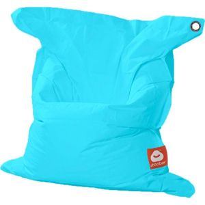 Whoober rechthoek zitzak St. Tropez M outdoor aqua blauw - Wasbaar - Voor binnen en buiten