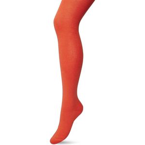 Bonnie Doon Biologisch Katoenen Maillot Dames Rood maat 36/38 S - Uitstekende pasvorm - Gladde Naden - OEKO-TEX gecertificeerd - Bio Cotton Tights - Duurzaam en Huidvriendelijk Bio Katoen - Fel Rood/Oranje - Poinciana - BP051900.324