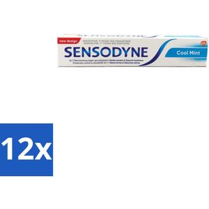 Sensodyne - Tandpasta - Cool Mint - Gevoelige Tanden - 75 ml - Voordeelverpakking - 12 stuks