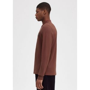 Fred Perry LS plain fred perry shirt - whisky brown