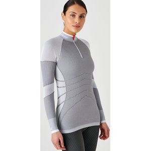 Damart - Dames-T-shirt met rits Energy Thermolactyl 4 - Dames - Grijs - XL/XXL