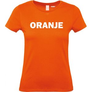 Dames t-shirt Oranje Tekst | Koningsdag kleding | Oranje Shirt | Oranje Dames | maat XXL