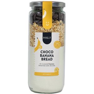 Pineut ® Cake Bakmix Choco Banana Bread - Pot - Bakpakket Cadeau - Voor Kinderen & Volwassenen - DIY Pakket - Verantwoord tussendoortje - Samen Genieten - Origineel Cadeau