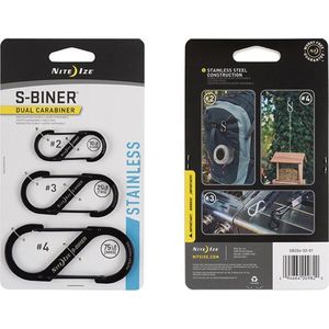 Nite Ize S-Biner Karabijnhaak 3-Pack Zwart