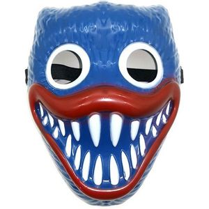 Monster LED masker - Gezichtsmasker - Verkleedmasker - 3 standen verlichting - 17 x 23 cm - One-size - Verstelbaar - PVC - blauw