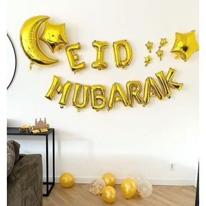 Eid mubarak decoratieset - Ramadan decoratie - GOUD - ballonnenset- Ramadan - ballonnen -  Eid al Adha - Ballonnenset - versiering - Eid - Ramadan kareem