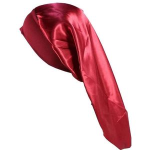 Long Red Satin bonnet - Satin bonnet for long hair