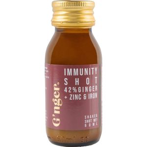 G'nger Immunity shot 12x60ml - Gembershot, gembersap, 12-pack, gember shot