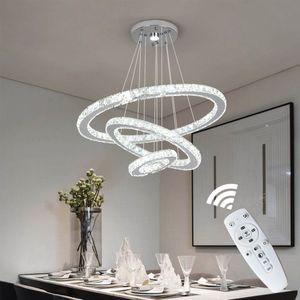 Kristallen 3 Ring Kroonluchter - Crystal Led Lamp - Woonkamerlamp - Moderne lamp - Hanglamp - Plafondlamp - Plafoniere