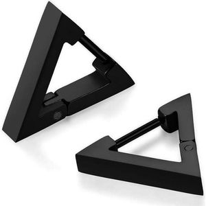 Mendes heren oorbellen Triangle Black