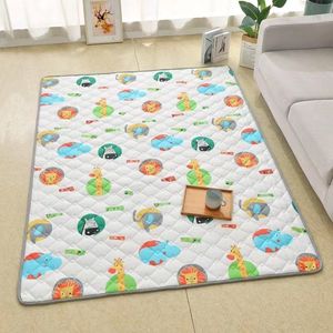 iBright XL Baby Speelkleed - Speelmat inclusief draagtas - Anti Slip Bodem - Wasbaar - 100% Katoen - 200x150 CM - Dieren