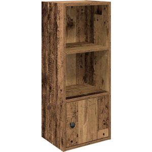 vidaXL - Boekenkast - 31x24x77 - cm - bewerkt - hout - oud - houtkleurig
