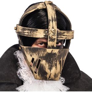 Goudkleurig gevangene masker voor volwassenen - Verkleedmasker