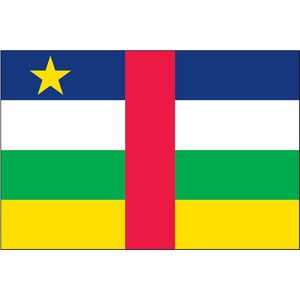 VlagDirect - Centraal Afrikaanse vlag - Centraal Afrika vlag - 90 x 150 cm.