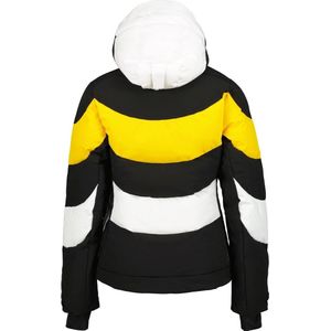 Luhta Hallela Hooded Jacket - Wintersportjas Voor Dames - Zwart/Wit/Geel - 42