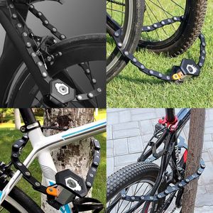 Er is een fietsengleuf, een kettinggleuf 85 cm, fietsen met houder en 3 sleutels, een veiligheidsniveau van 8, een fietsengleuf voor mountainbikes/racefietsen/BMX/MTB
