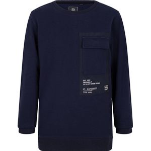 Indian Blue jongens sweater Contrast PKT Navy Blue
