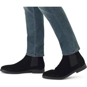 Manfield - Heren - Zwarte suède chelsea boots - Maat 44