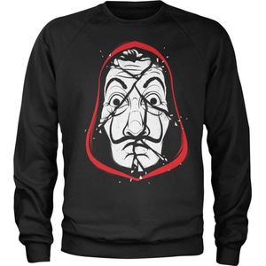 La Casa De Papel Sweater/trui -L- Cracked Mask Zwart