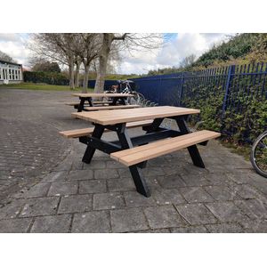 Rekupro Kunststof Picknicktafel - Massief Recycle Kunststof - 180x135cm - Beige