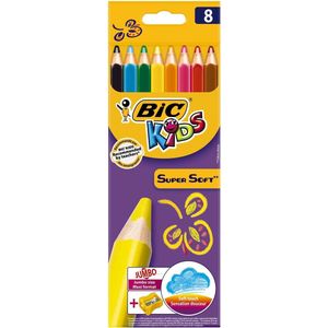 BIC SuperSoft kleurpotlood 8 stuk(s) Multi kleuren