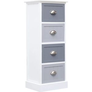 vidaXL - Bijzetkast - 35x30x90 - cm - paulowniahout
