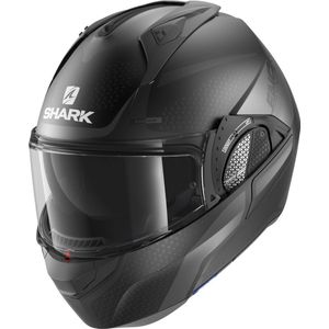 SHARK EVO GT ENCKE Motorhelm Systeemhelm MAT Zwart Antraciet Antraciet - Maat XS