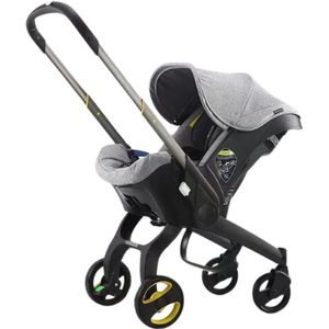 Rustive - Multifunctionele Kinderwagen 3 in 1 - Kwalitatieve Buggy - Maxi Cosi - Lichtgewicht - Incl. Autostoel - Grijs