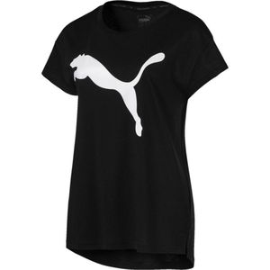 PUMA Active Logo Tee Shirt Dames - Cotton Black