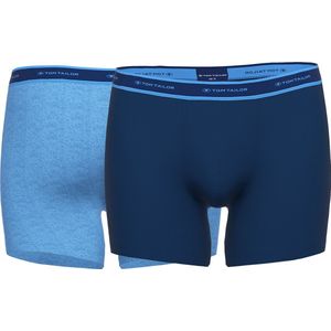 TOM TAILOR Kentucky - 2-Pack Heren Long Pants  - Blauw/blauw gemeleerd - Maat S