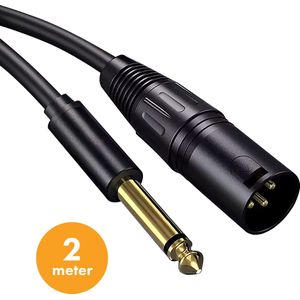 Drivv. Premium XLR Kabel - XLR Male naar 6.35 mm jack male - Stereo Jack - 2 meter