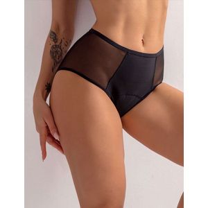 Driemaal lekvrije menstruatie ondergoed slipjes doorzichtig 2XL (period panties)