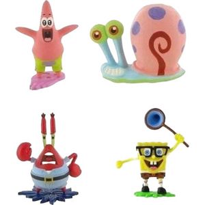 Spongebob Squarepants - Spongebob - 4 figuurtjes - Comansi - Patrick - Mr. Krab en slak