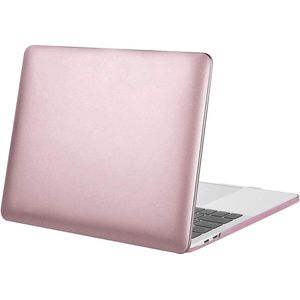 Phreeze Laptop Hardcase - Cover geschikt voor de MacBook Pro A2338 M1, A2289, A2251, A2159, A1989, A1706, A1708 uit 2022 / 2021 / 2020 t/m 2016 - 13 Inch - Laptop Beschermhoes - Pro Cushion Technologie - Roze Goud
