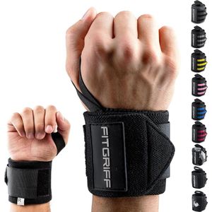 Polsbandages [Polsbandage] 45 cm polsbandage voor fitness, polssteun, bodybuilding, krachtsport en crossfit