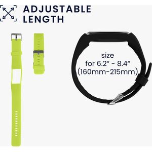 kwmobile 2x armband geschikt voor Polar A360 / A370 - Bandjes voor fitnesstracker in zwart / groen