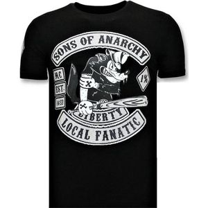 Heren T shirt met Opdruk - Sons of Anarchy - Zwart