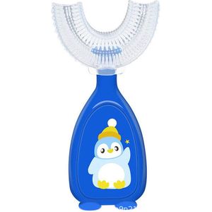 Tandenborstel kind-Handtandenborstel voor kinderen-2 tot 12 jaar-Zachte silliconen-Baby tandenborstel-Tandenborstel baby en peuter - U-Vormig - 360 graden-Bijtringen-peutertandenborstel-U vorm