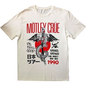 Motley Crue - Dr. Feelgood Japanese Tour '90 Heren T-shirt - 2XL - Creme