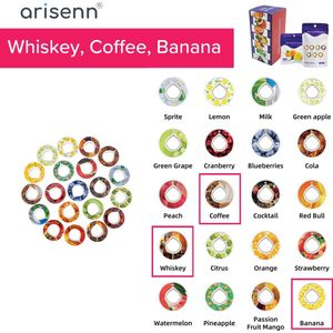 Arisenn® ZERO aroma tripple pod pack - Coffee, Whisky, Banana - geschikt voor Zero-Fles - de perfecte oplossing voor smaakvol water - 0% suiker 0% toevoegingen! - Geur Pod - Smaak Pod - Aroma Pod - 3 pods per bestelling