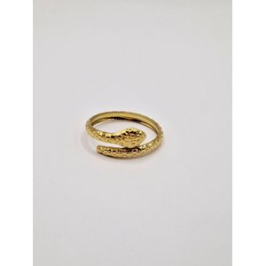 Slangen ring - Verstelbare Ring - Premium Stainless Steel - Gouden ring - Statement Piece -