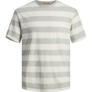 Jack & Jones Aruba Stripe Tee SS Crew Gray Mist GROEN XL