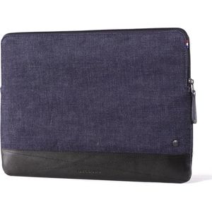 Decoded Leather Denim Slim Sleeve voor Macbook 12 inch/ Air 11 inch Zwart