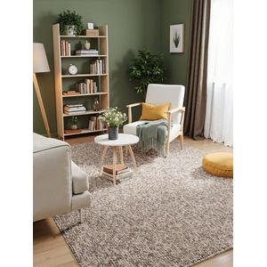 Elle Decoration - Rocco Laagpolig Bolletjes Vloerkleed - Taupe / Multi - 200x290 cm