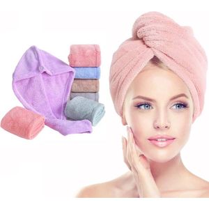 Haarhanddoek Grijs • Hoofdhanddoek • Hair towel • Sneldrogende handdoek • Haartulband • Haardroger • Haar handdoek • Handdoek