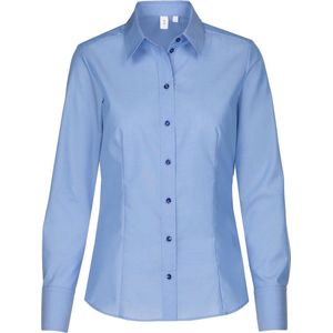 Seidensticker dames blouse regular fit - blauw - Maat: 52