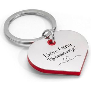 Akyol - ik hou van jou oma sleutelhanger hartvorm - Oma - oma cadeau - moederdag - verjaardag