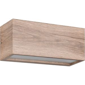 LED Tuinverlichting - Wandlamp Buitenlamp - Torna Cayen Up and Down - E14 Fitting - 2-lichts - Spatwaterdicht IP44 - Bruin - Aluminium