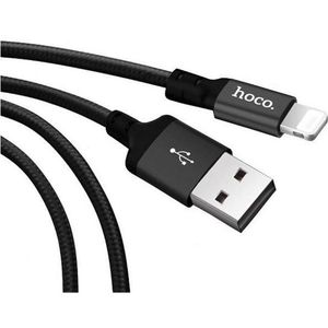 Hoco USB kabel naar Lightning zwart - 2 m