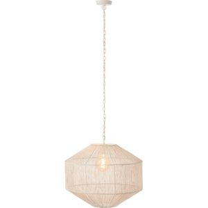 J-Line Lantaarn hanglamp - metaal - wit - woonaccessoires